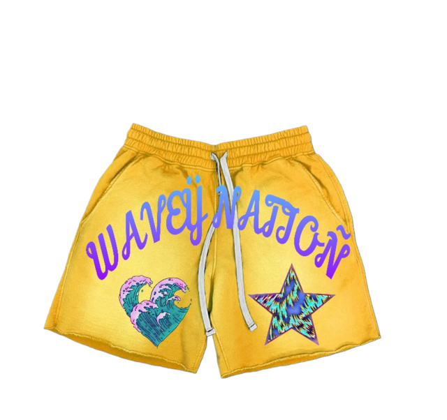 Wavey Yellow Shorts