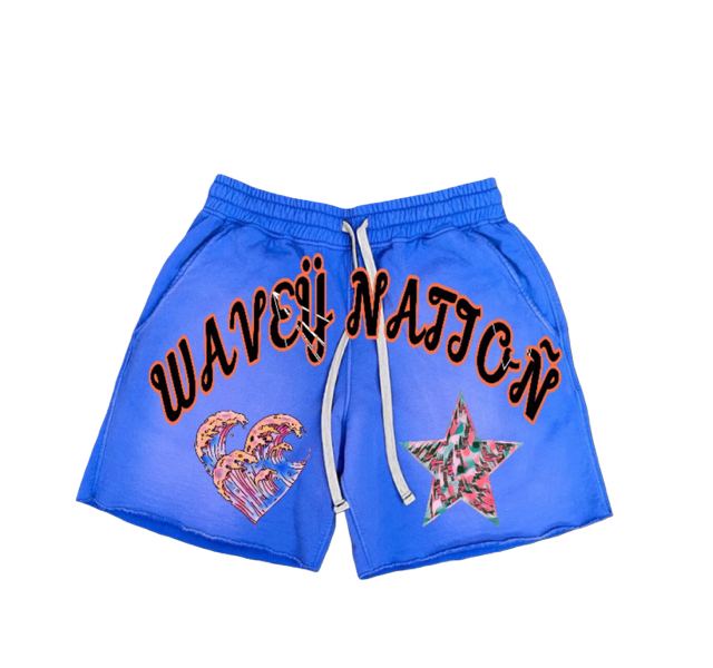 Wavey Blue Shorts