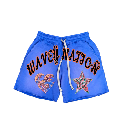 Wavey Blue Shorts