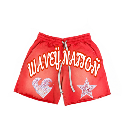 Wavey RED Shorts
